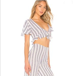 Lovers + Friends Lay Down Top in Varsity Stripe